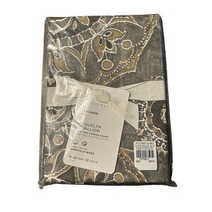 Pottery Barn Organic Cotton 350 Thread Count Jacquelyn Medallion Standard Pillow